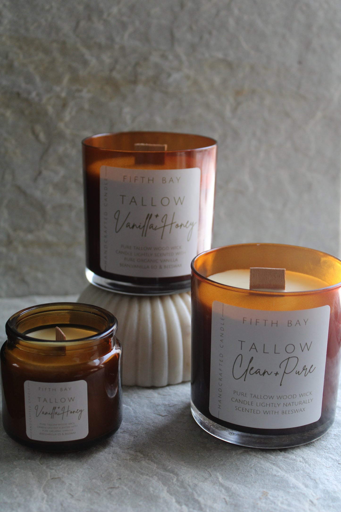 Vanilla & honey tallow candle