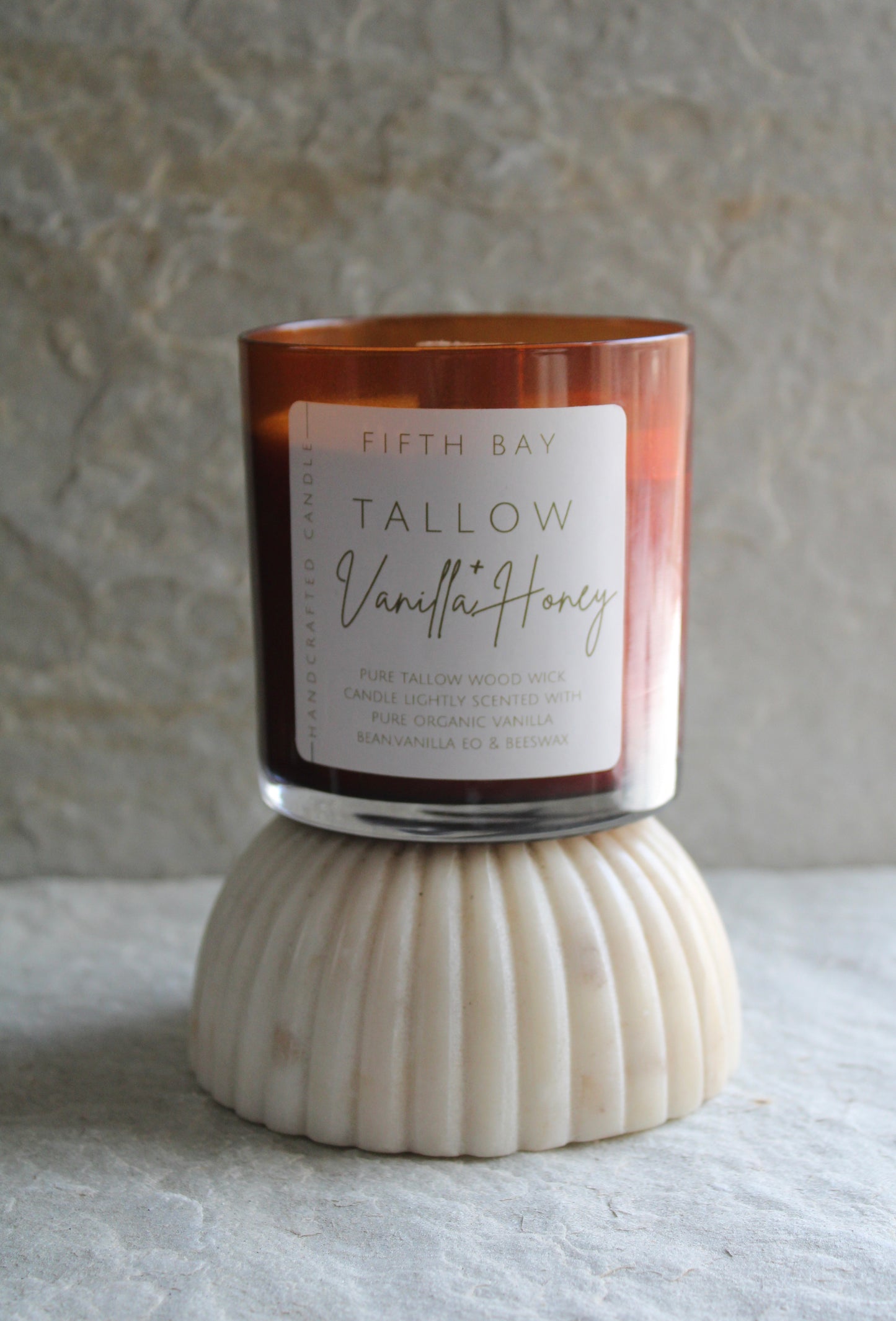Vanilla & honey tallow candle